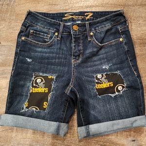 Steelers Customized Jean Short size 4